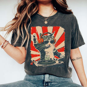 Cool DJ Cat T-Shirt