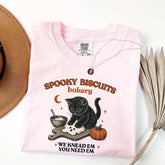 Kitty Biscuits Spooky Season Black Cat Halloween T-Shirt