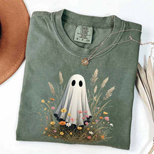 Comfort Colors Cute Ghost in Wildflowers T-Shirt