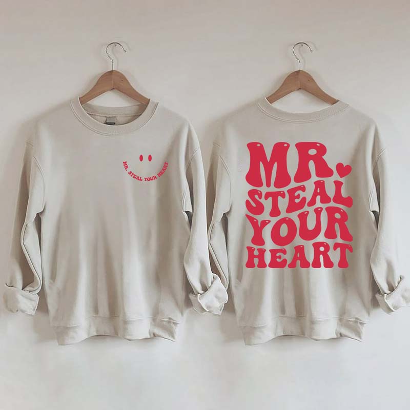 Retro Valentine Mr Steal Your Heart Sweatshirt
