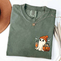Comfort Colors Pocket Ghost Pumpkin T-Shirt