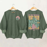 It is Well  Floral Boho Bible Verse Top Sweatshirt