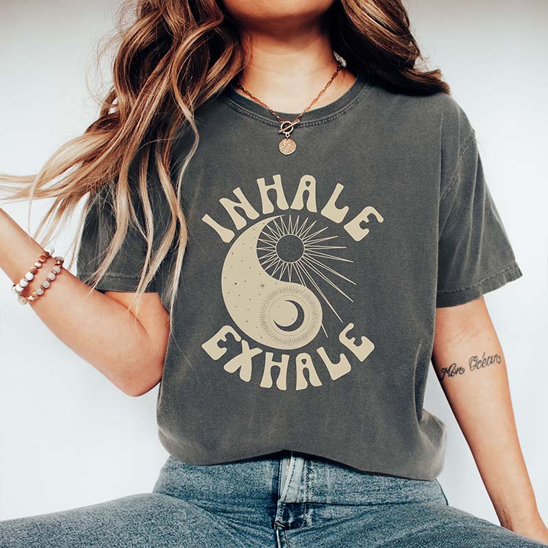 Ying Yang Yoga Just Breathe T-Shirt