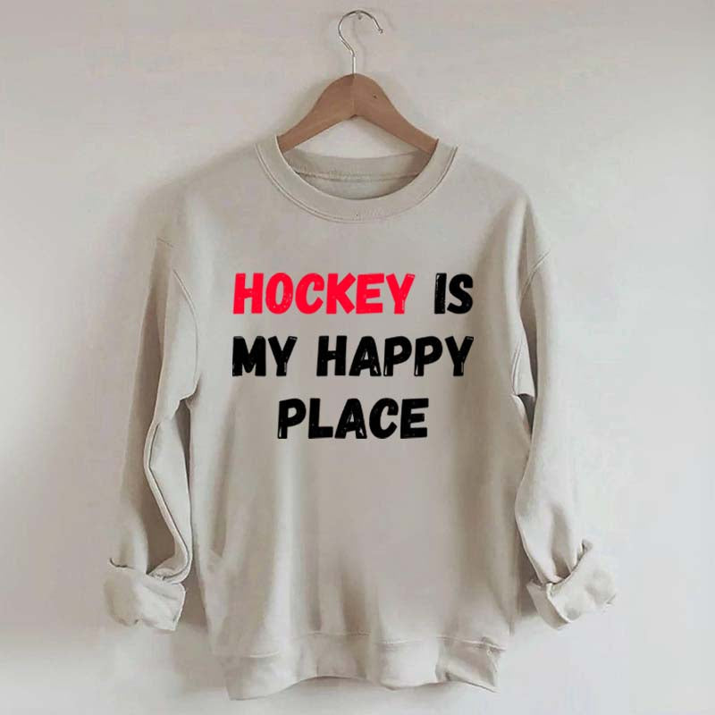 Hockey Is My Happy Place Sweatshirt