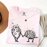 Mental Health Awareness Brain Heart T-Shirt