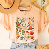 Botanical Peaches Fruit Lover T-Shirt