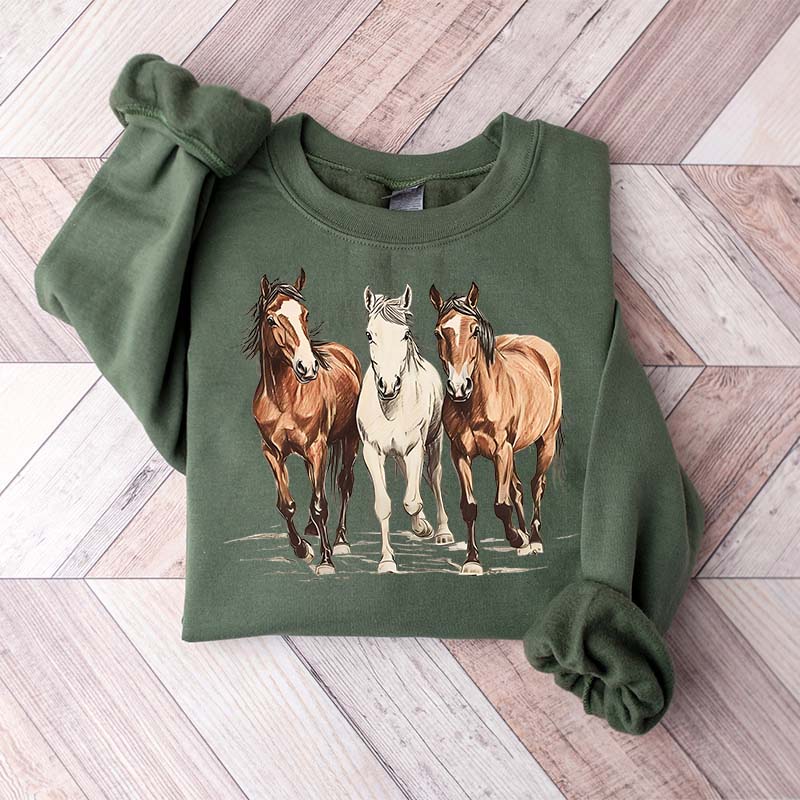 Cute Western Horses Sweatshirt