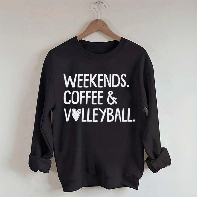 Weekends Coffee & Volleyball Sport Lover Sweatshirt