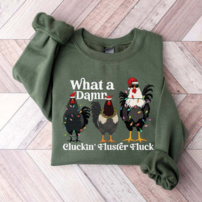 Funny Christmas Chicken Sweatshirt