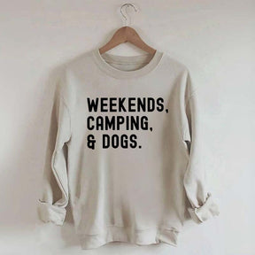 Weekends Camping & Dogs Sweatshirt