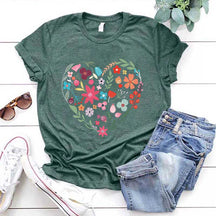 Flower Heart Love T-Shirt