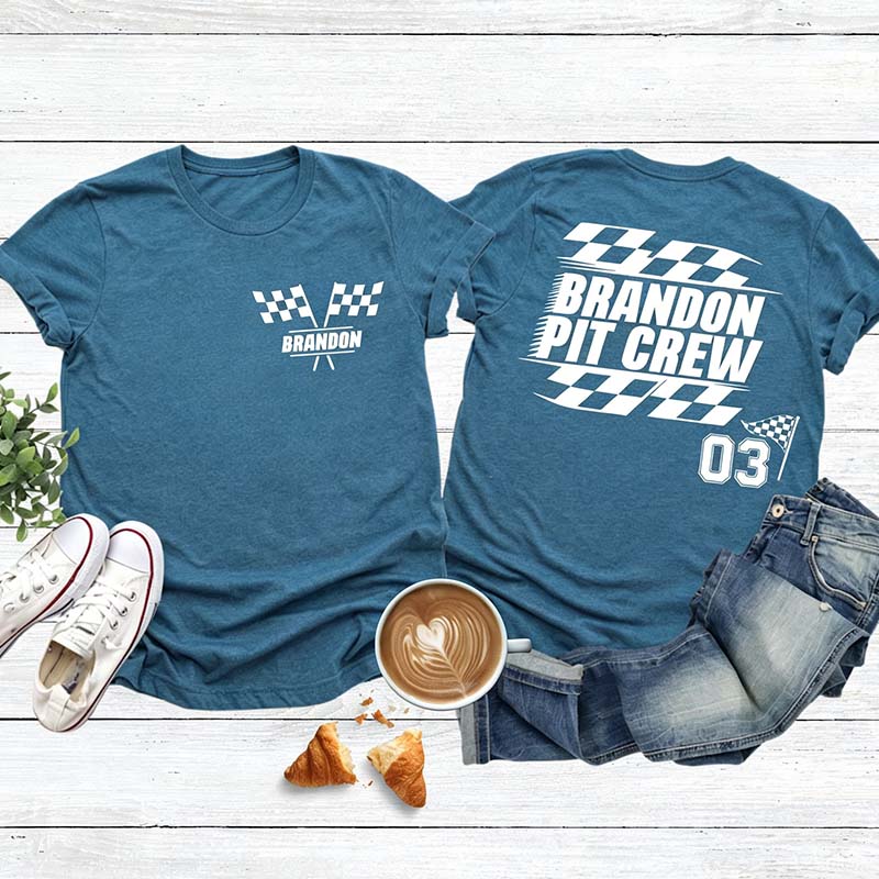 Custom Racing Name And Number T-Shirt