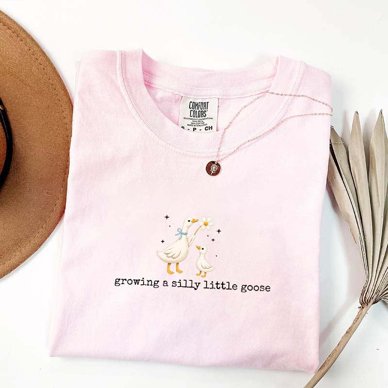 Growing A Silly Little Goose Pregnancy Announcement T-shirt