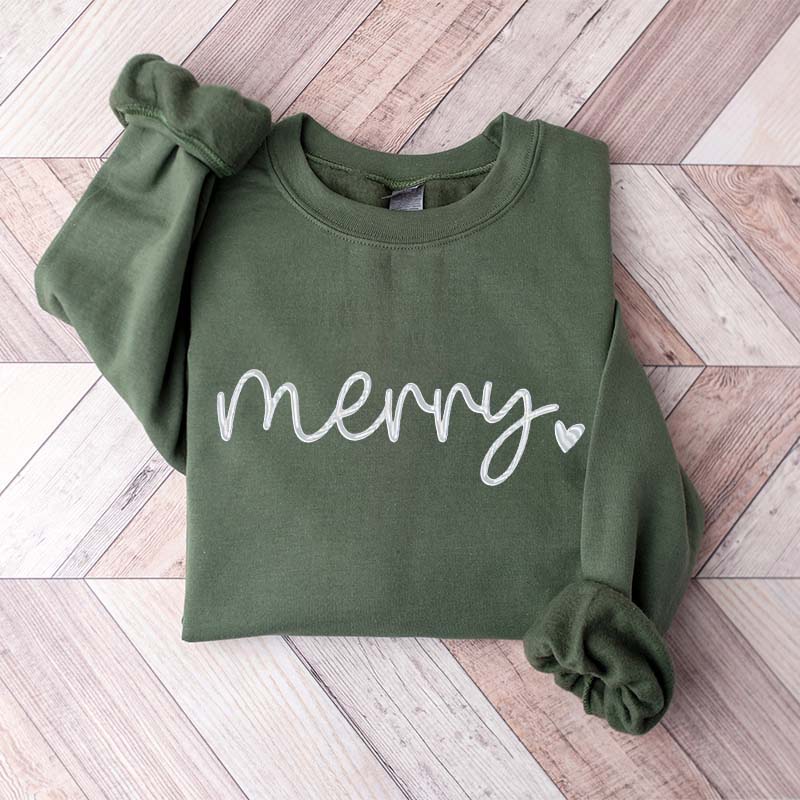 Cute Merry Christmas Holiday Sweatshirt