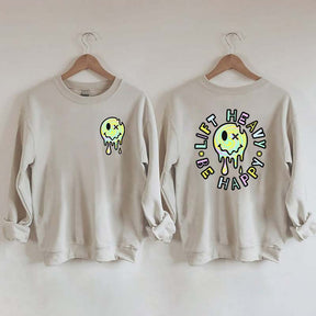 Lift Heavy Be Happy Comfort Colors Sweatshirt