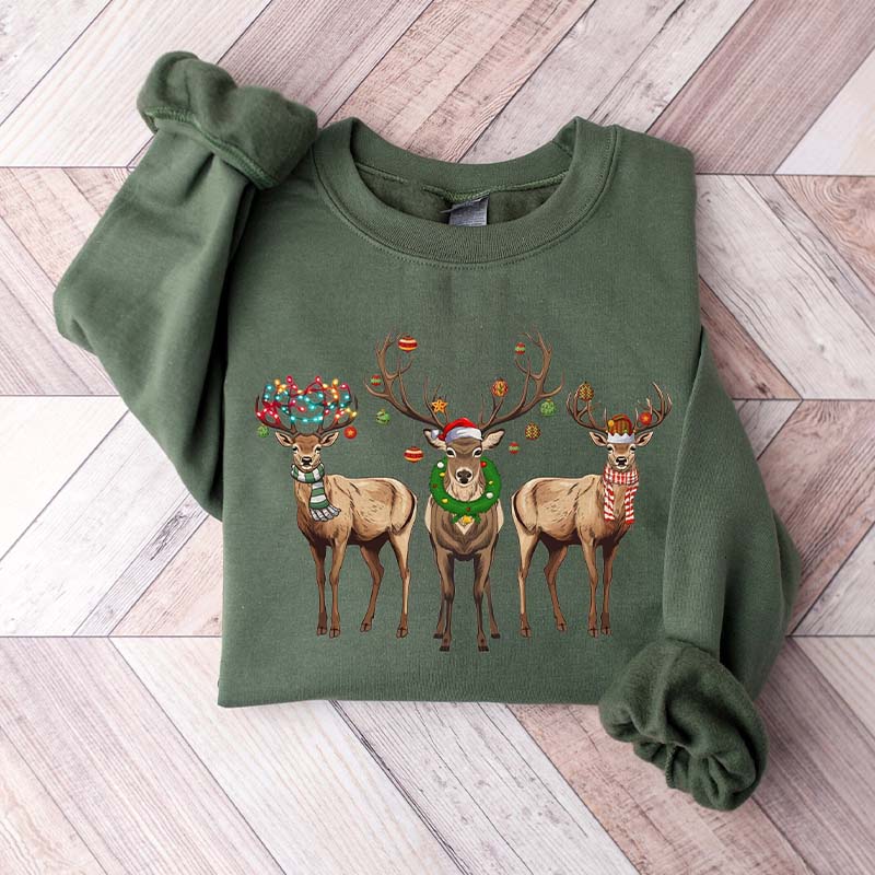 Reindeer Santa Christmas Sweatshirt