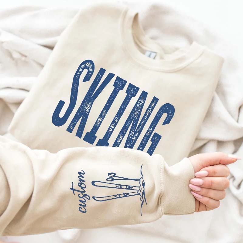 Personalized Skiing Adult Trip Sweatshirt