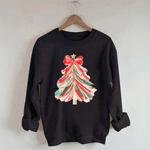 Red Bow Christmas Tree Sweatshirt