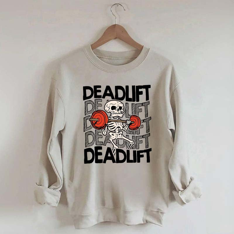 Funny Skeleton Dead Lifting Sweatshirt