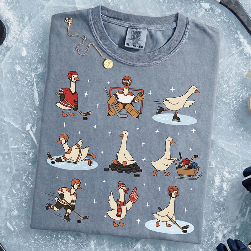 Silly Goose Hockey Winter Sports T-Shirt