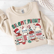 Nurse Christmas Silent Night Medical Xmas Sweatshirt