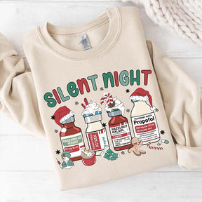 Nurse Christmas Silent Night Medical Xmas Sweatshirt