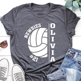 Personalized Volleyball Team Spirit Player T-Shirt