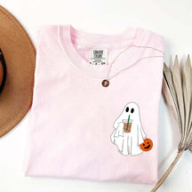 Halloween Ghost Iced Coffee Lover T-Shirt