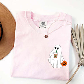 Halloween Ghost Iced Coffee Lover T-Shirt