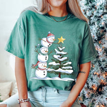Christmas Snowman Tree T-Shirt