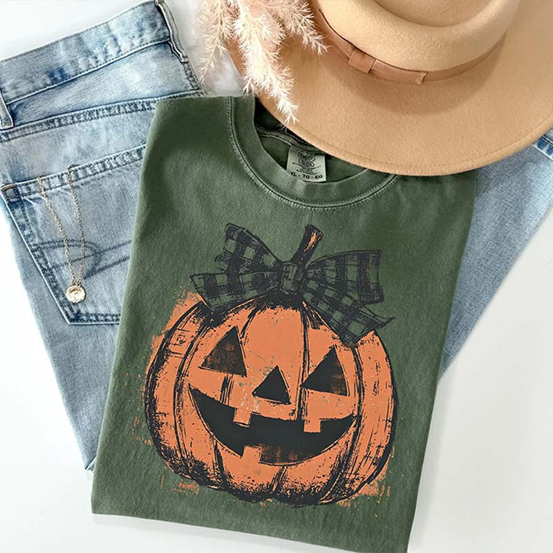 Comfort Colors Preppy Jack o Lantern T-Shirt
