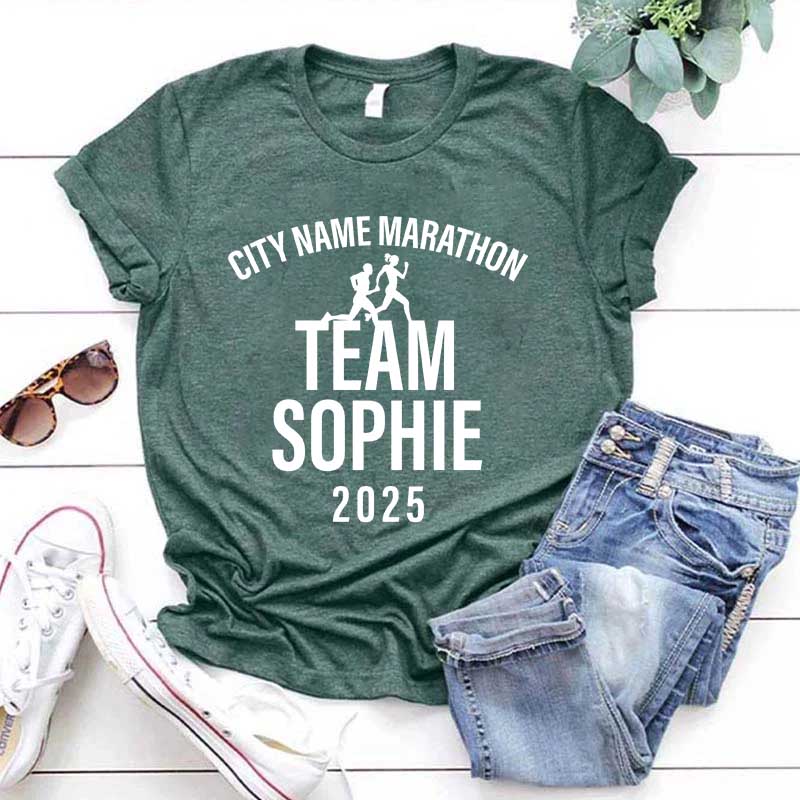 Custom Family Matching Runner's Race Team T-Shirt