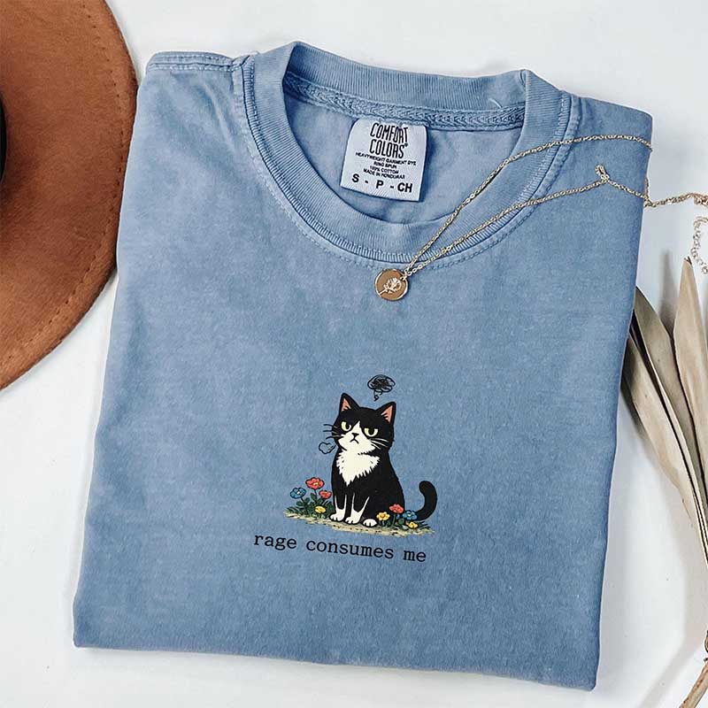 Funny Cat Meme Floral T-Shirt