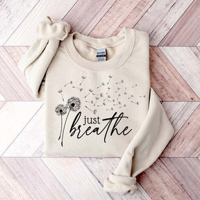Just Breathe Dandelion Wildflower Sweatshirt