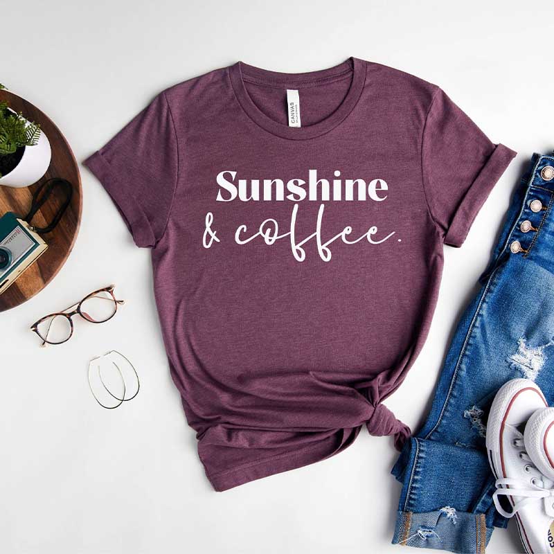 Sunshine and Coffee Summer Vibes T-Shirt