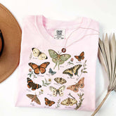 Vintage Butterfly Botanical Chart Moth T-Shirt