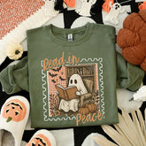 Bookish Halloween Haunted Library Ghost Sweatshirt