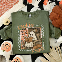 Bookish Halloween Haunted Library Ghost Sweatshirt