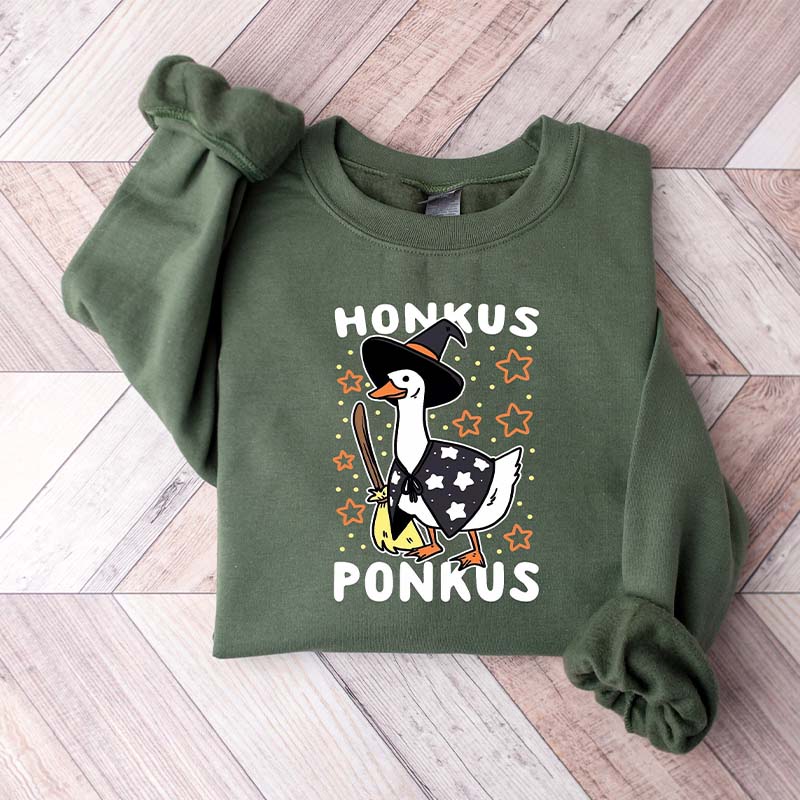 Honkus Ponkus Halloween Witch Boo Ghost Sweatshirt