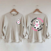 Ghost Ribbon Breast Cancer Is Boo Sheet Sweatshirt
