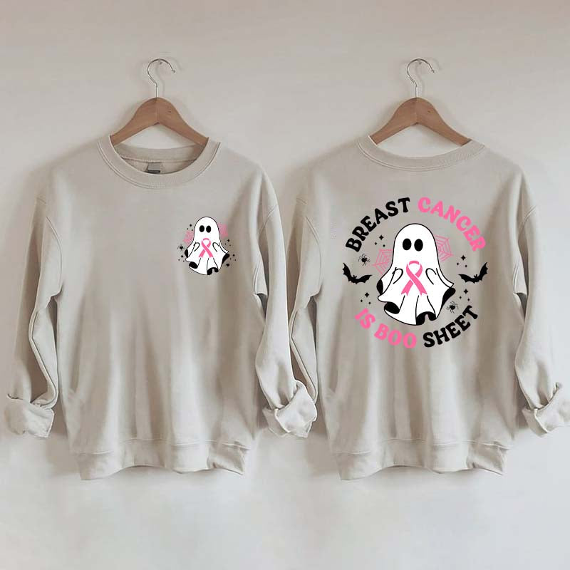 Ghost Ribbon Breast Cancer Is Boo Sheet Sweatshirt