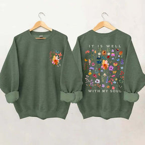 It is Well With My Soul Bible Verse Art Sweatshirt