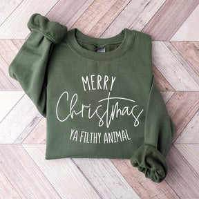 Merry Christmas Ya Filthy Animal Sweatshirt