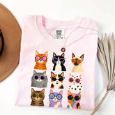 Retro Cool Cats Sunglasses T-Shirt