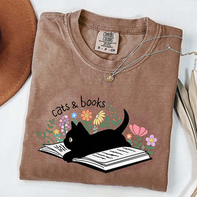 Cats & Books T-Shirt
