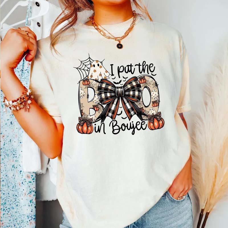 I Put The Boo In Boujee Halloween Pumpkin T-Shirt