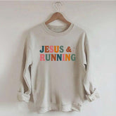 Jesus Running Marathoner Sweatshirt