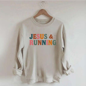 Jesus Running Marathoner Sweatshirt