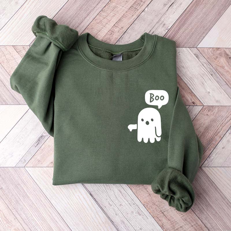 Boo Ghost Halloween Sweatshirt