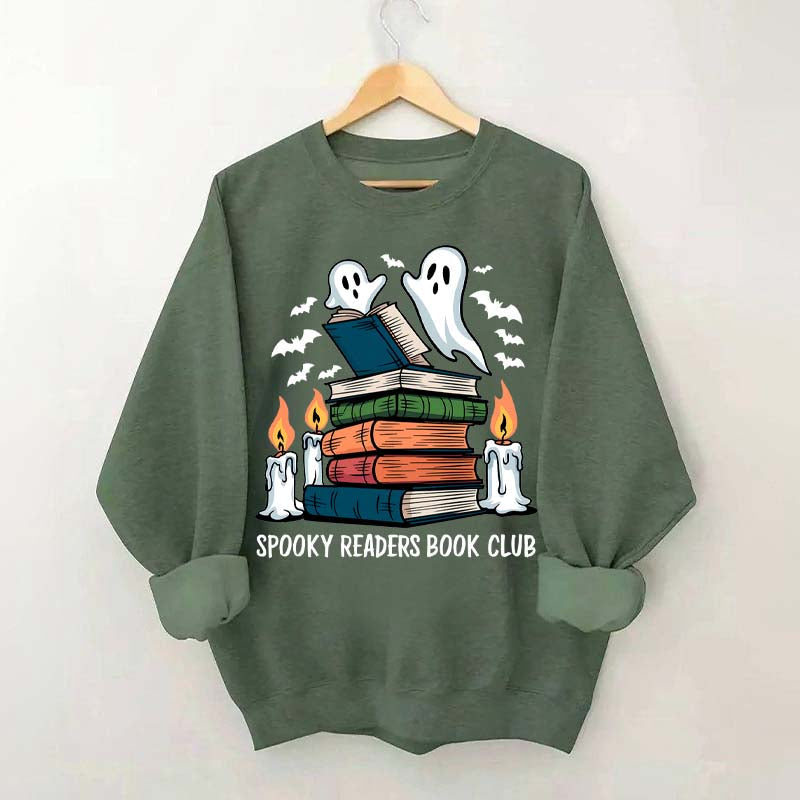 Spooky Readers Book Club Ghost Sweatshirt
